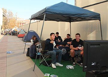 Students camp outside Pauley