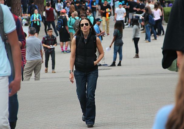 Justine Bateman on Bruin Walk 