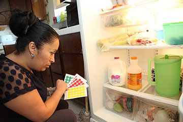 Refrigerator with healthy food