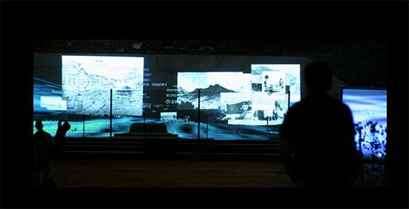 Outdoor projection screen