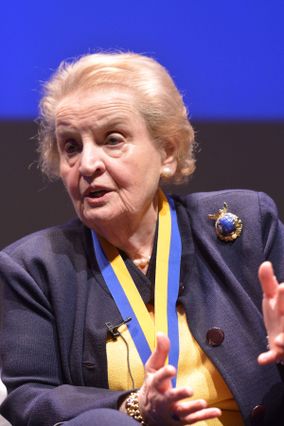 Madeleine Albright in Royce Hall 