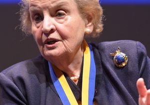 Madeleine Albright in Royce Hall 