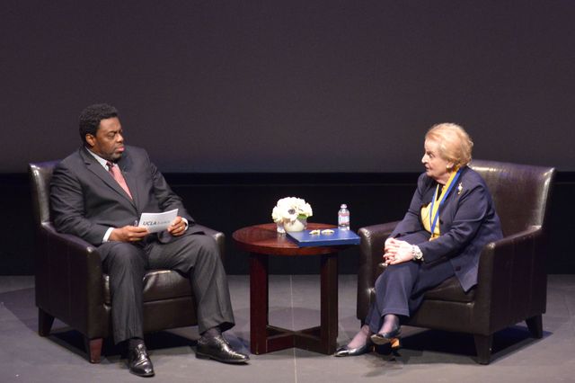 Frank Gilliam and Madeleine Albright