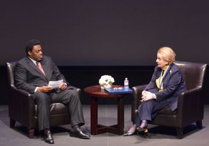 Frank Gilliam and Madeleine Albright