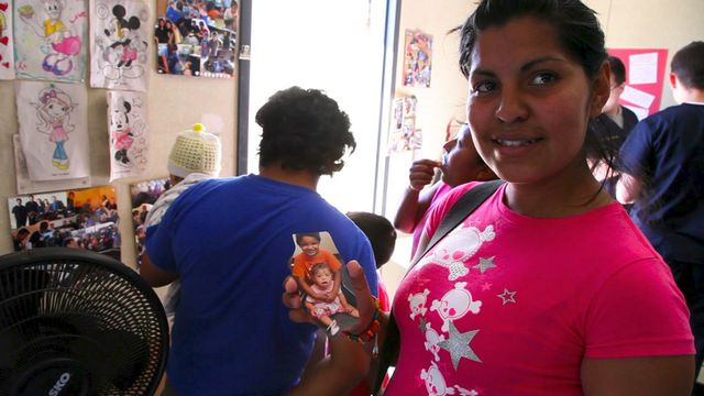 Mother at UCLA clinic in Mexico