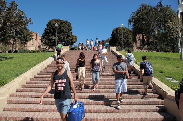 UCLA students on Janss Steps