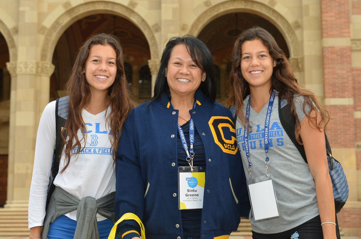 Parent Sintu Greene and her twin daughters