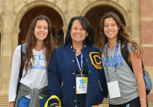 Parent Sintu Greene and her twin daughters