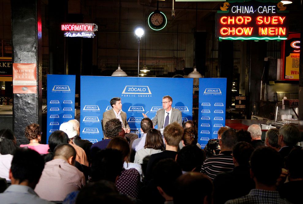 Ethan Elkind and Tom Zoellner, scholars on rail in L.A.