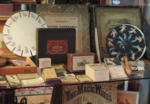 Items in professor Huhtamo's collection of antique optical devices