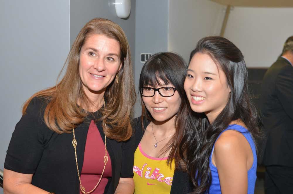 Melinda Gates and students