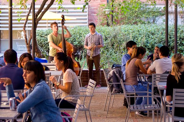 Student musicians at Center for Health Sciences
