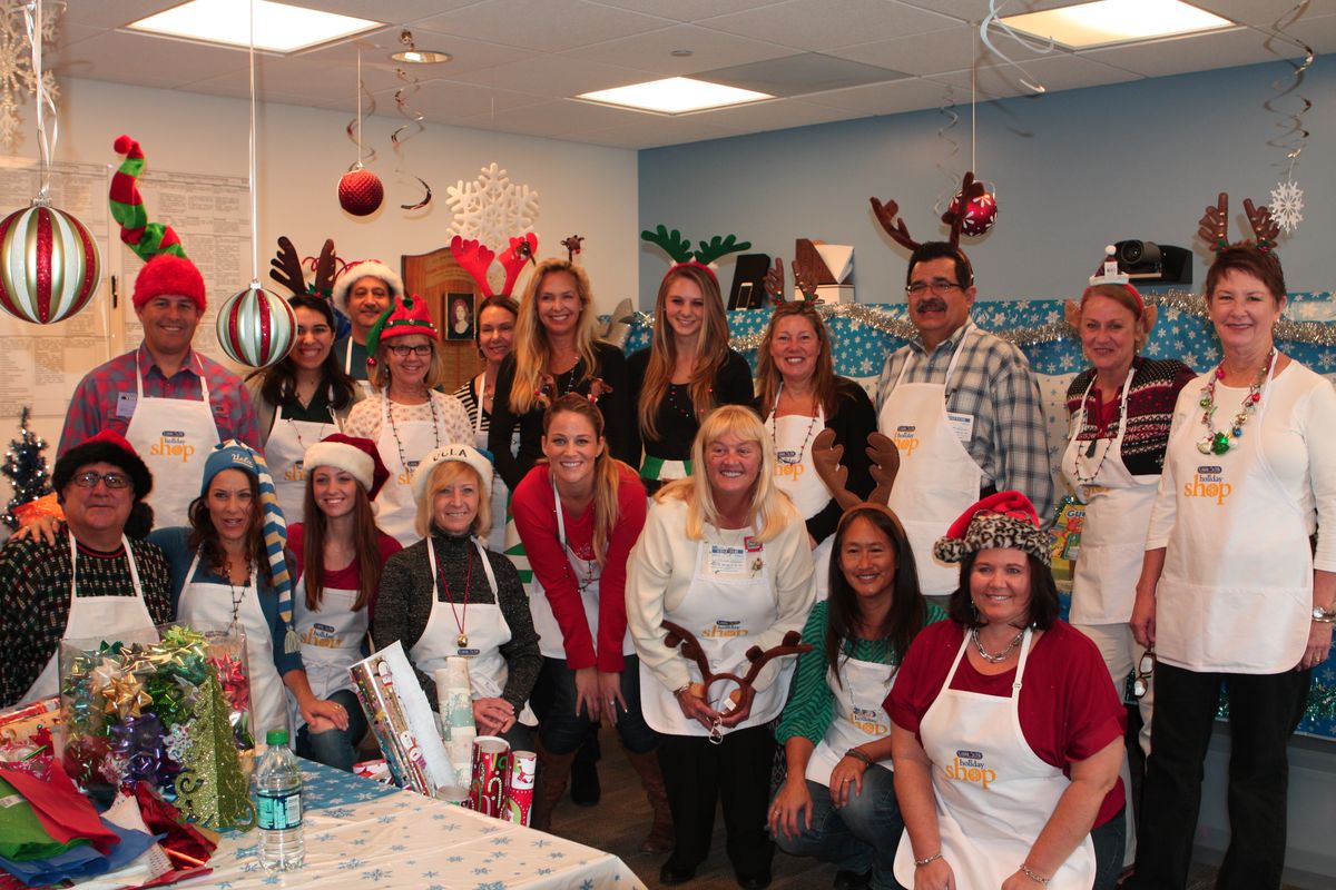 Shannon Mora and volunteers and organizers of the Count On Me Holiday Shop at Reagan UCLA Medical Center.