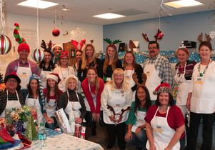 Shannon Mora and volunteers and organizers of the Count On Me Holiday Shop at Reagan UCLA Medical Center.