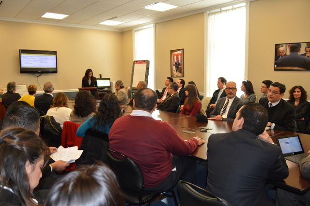 A Chicana/o studies student presents data at White House
