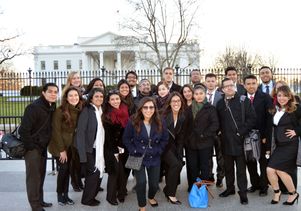 Students in Raúl Hinojosa-Ojeda’s Chicana/o Studies M122 class