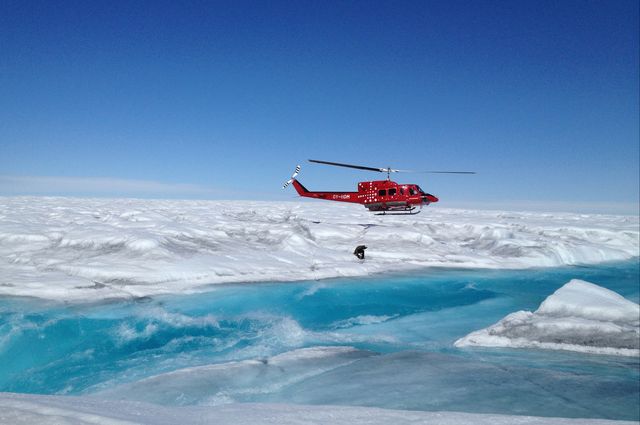 Copter over Greenland