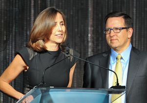 Tina Quinn and Tony Pritzker