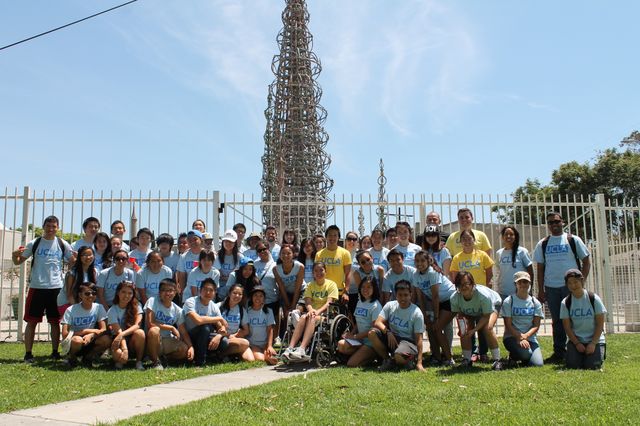 UCLA volunteers at Watts Towers