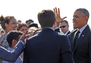 President Obama with UCLA students