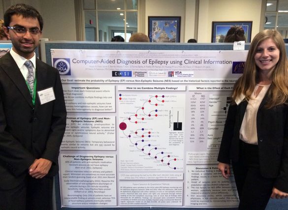 Akash Patel and Sarah Barritt with their poster