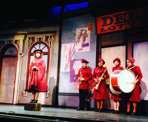 Students in "Guys and Dolls"