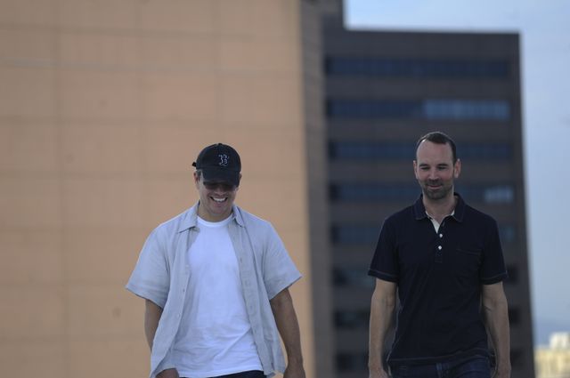 Matt Damon and Prof. Alex Hall