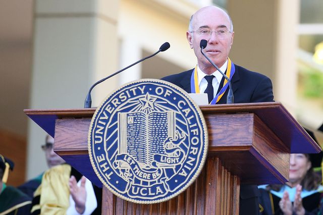 David Geffen at the Hippocratic Oath ceremony