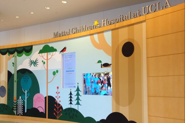 Welcome wall at Mattel Children's Hospital UCLA