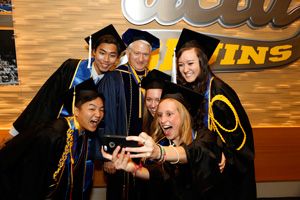 Selfies with Chancellor Block 