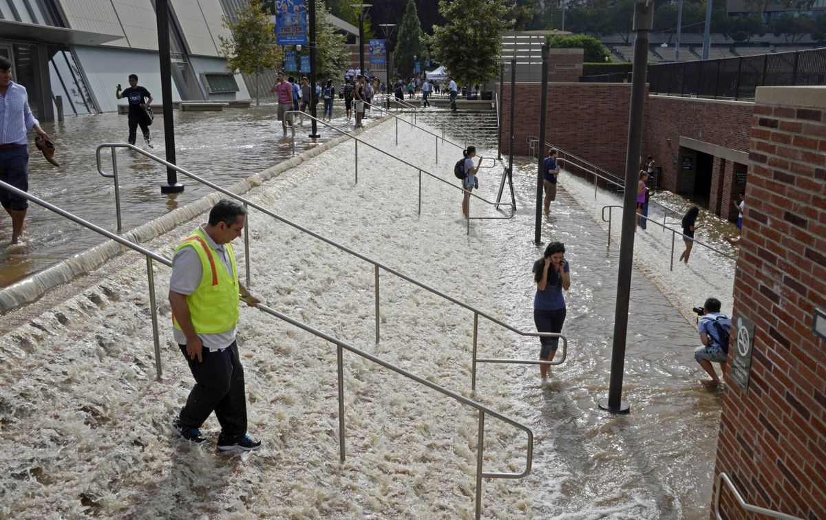 UCLA Flooding stairs to parking