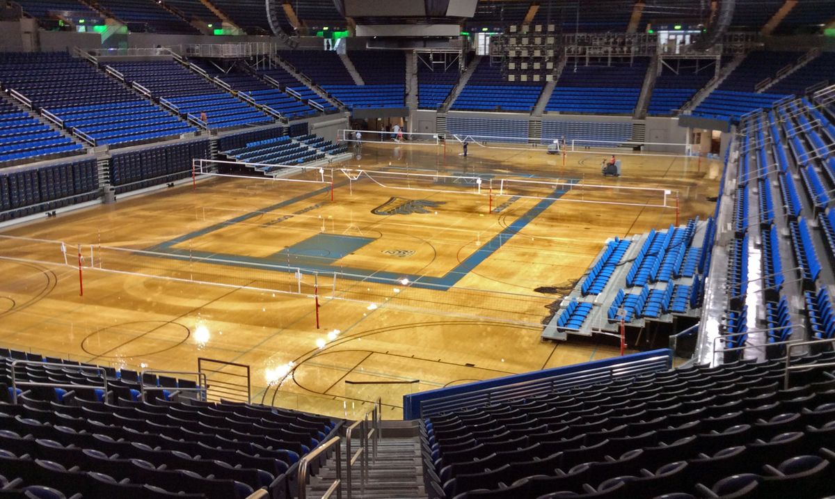 UCLA Flooding Pauley court