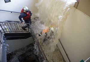 UCLA Flooding stairwell