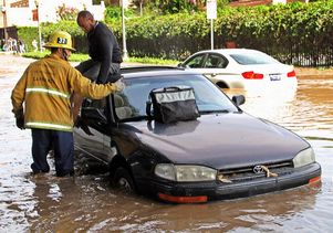 UCLA Flooding car rescue