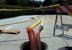 Hoses in parking structure