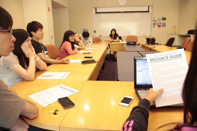 International students in slang class