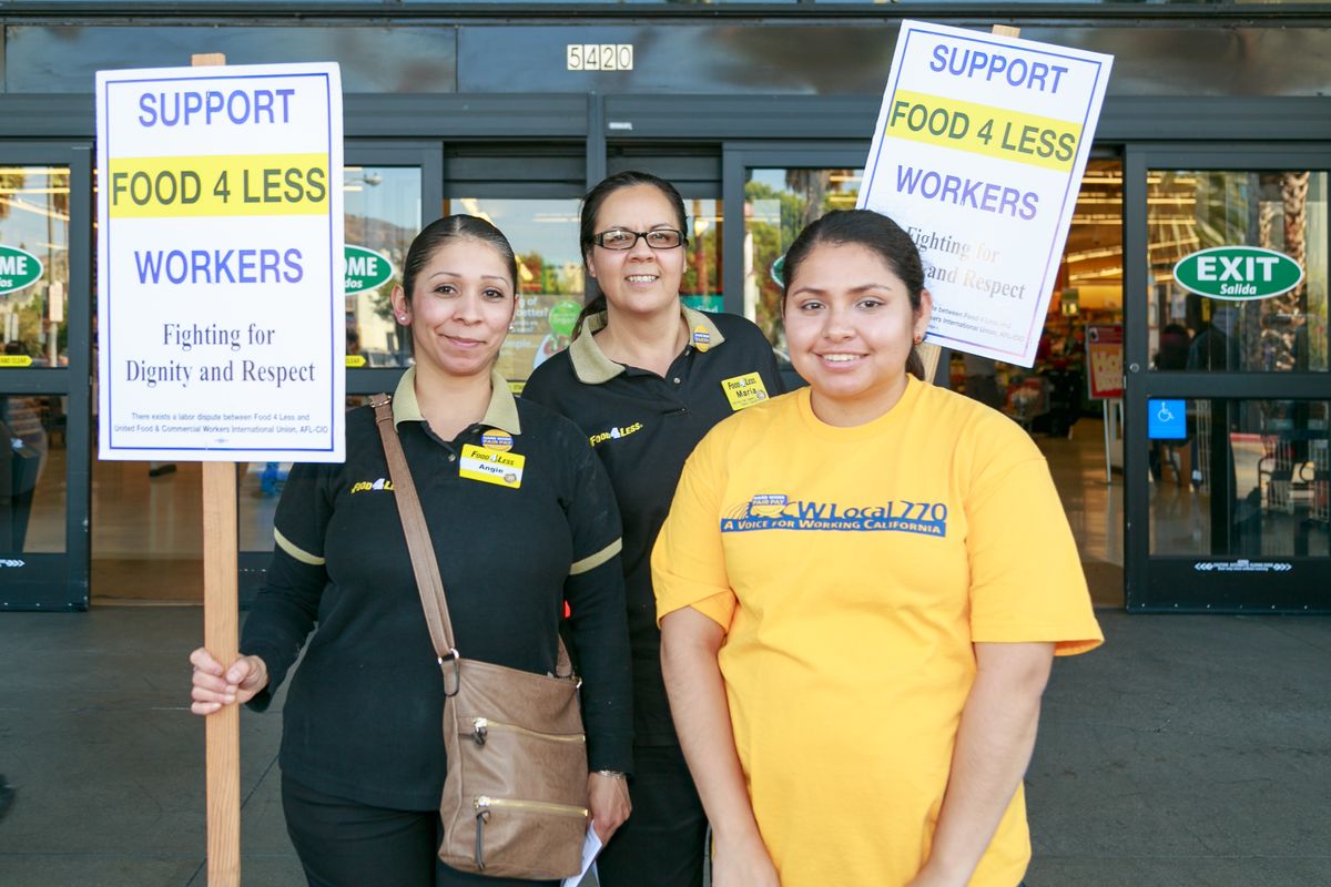Protest organized by the United Food and Commercial Workers union