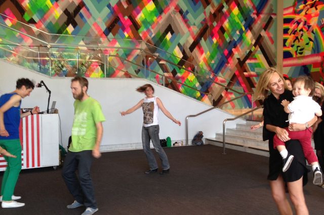 Lunch time disco at the Hammer