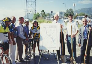 Los Angeles River bike path ceremony