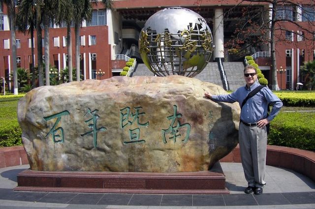 Robert Rhoads at a university in China