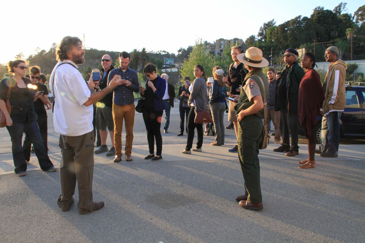 People at the ceremony launching LASHP Trails