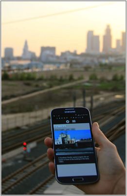 LASHP Trails website on a smartphone