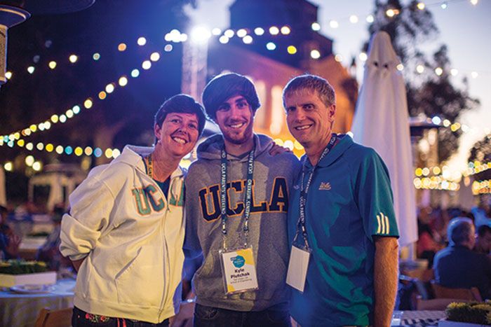 UCLA student Kyle Plutchak and his parents