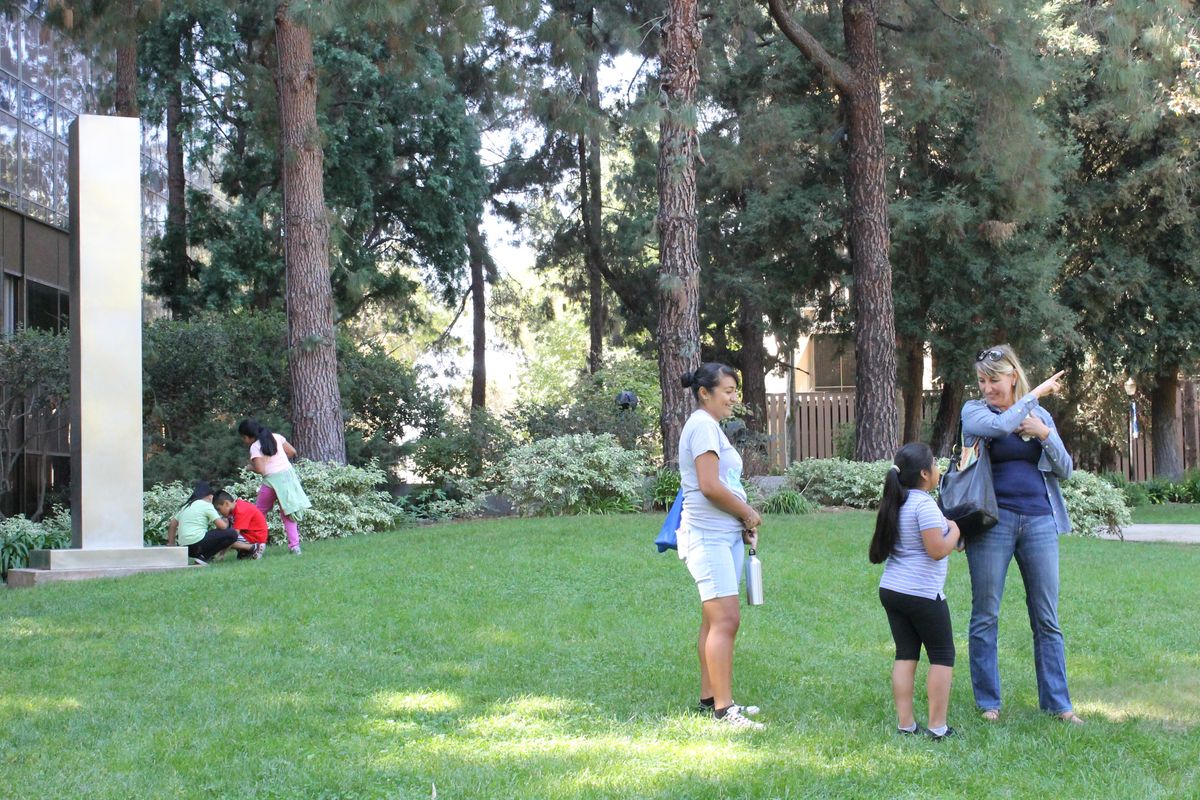 Parent, child tour the Sculpture Garden