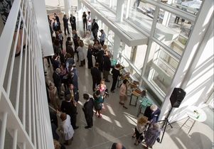 The lobby of the Edie & Lew Wasserman Building