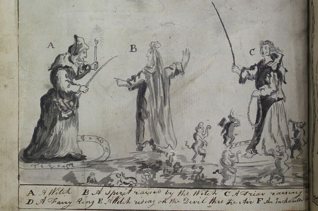 Image from a 1793 manuscript on witchcraft 