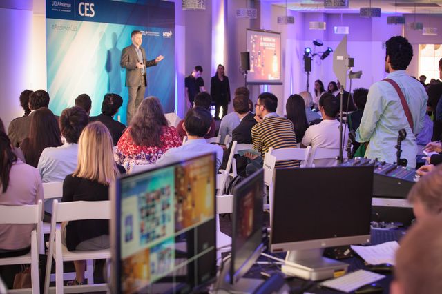 Jason Knapp at UCLA Anderson's Consumer Electronics Show 