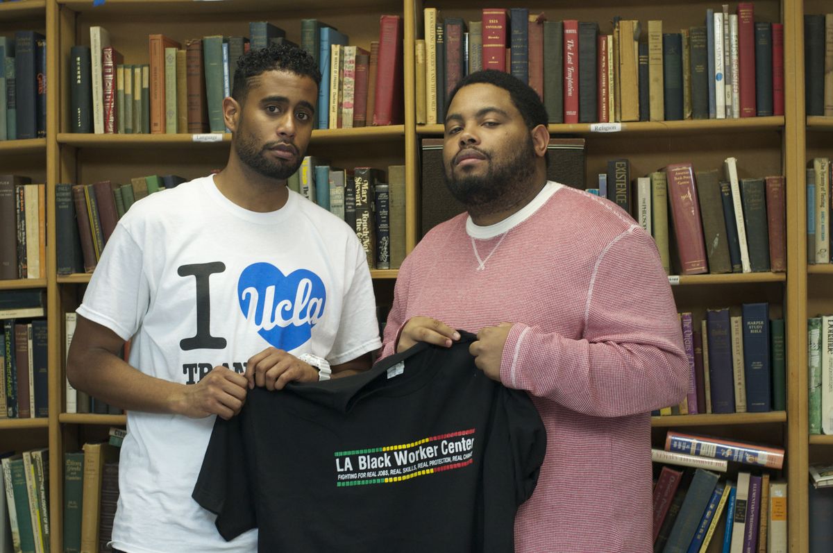 UCLA students Robert Jackson (left) and Ervin Rowe