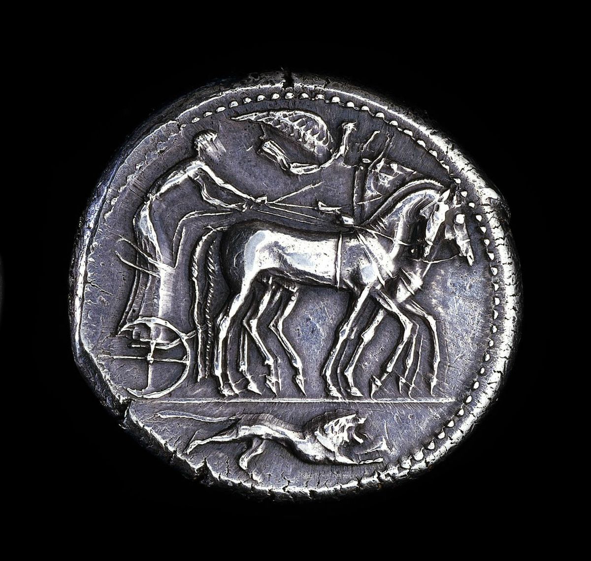 Silver coin from fifth century B.C. Syracuse