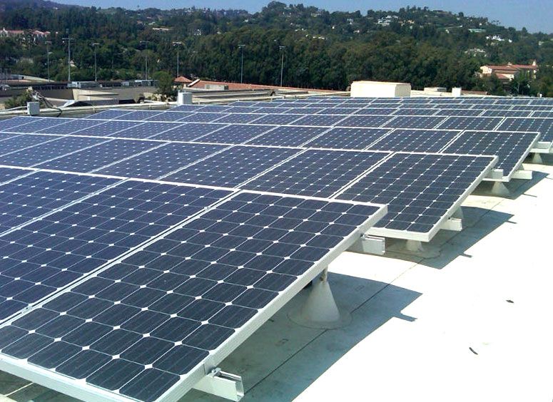 Solar panels on UCLA's Ackerman Union